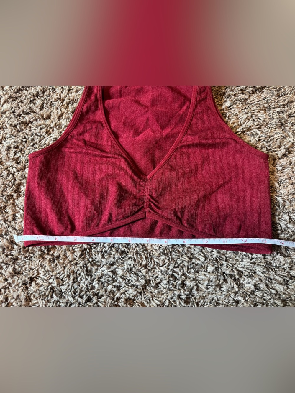 Colsie Maroon Ribbed Bralette - Picture 2 of 7